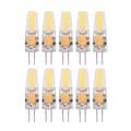 10 kpl AC/DC12-24V G4 COB LED-lamput, ei himmennettävä silikonilamppu (lämmin valkoinen)