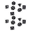Miniatyrbillede 5 af 8: 14 stk. Multi Facet Terninger Hvide Tal Digital Terninger Brætspil Lærende Terninger Sæt