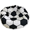 Miniatyrbilde 3 av 5: Plysj leketøy arrangør Fotballformet Bønnepose stoltrekk 70x80CM