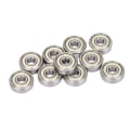 Miniatyrbillede 5 af 8: 10 stk. dyb rille kugleleje dobbelt skærmet stål hardware 626Z 6 mm ID 19 mm OD 6 mm T