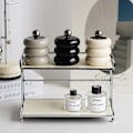 Miniatyrbillede 7 af 8: Nordisk stil Qtip-holder Dispenser Desktop Støvfri Bomuldspind Opbevaringsbeholder Donut Form Makeup Opbevaringsboks med låg Khaki 3 lag