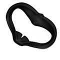Miniatyrbillede 8 af 8: VR Silikonemaske Ansigtsdæksel Svedtæt vaskbar, lystæt standard øjenpude til Oculus Quest 2 VR GamingBlack