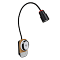 Miniatyrbillede 3 af 8: LED-læselampe sort øjenbeskyttelse LED genopladelig fjernbetjening vægmonteret lampe til soveværelse sengside sovesal