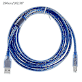 Miniatyrbild 1 av 5: Hög Hastighet Transparent Blå USB 2.0 Skrivarkabel Typ A Hane Till Typ B Hane DuaF-F
