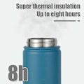 Miniatyrbild 3 av 5: 750 ml Termosmugg med Sugrör Rostfritt Stål Värmeisolering Stor Termokopp Bärbar Sportvattenflaska (Blå)