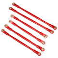 Pikkukuva 6 / 8: 6 kpl RC-auton metalliset vetovarret, kulutusta kestävät metalliset jousitusvarret Axial RBX10 1/10 RC-kローラutolle, punainen