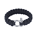Miniatyrbillede 7 af 8: Military 550 Paracord Woven Survival Armbånd rustfrit stål spændesæt udendørs