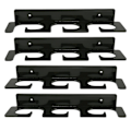 Miniatyrbillede 2 af 8: 4 stk. fiske stang holder robust pladsbesparende stilfuld holder 6 stænger vægmonteret fiskestang rack til indendørs udendørs sort