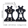 Miniatyrbillede 3 af 8: 1 par Crampons Ice Traction Cleats Non Slip Sko Greb 10 Spikes Ice Cleats til Sko Støvler Traction Cleats til Udendørs Gåture på Sne og Is