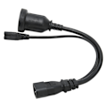 Miniatyrbild 4 av 8: IEC320 C14 till IEC320 C7 AU-sladd hane till hona 1 in 2 ut Y Power Splitter-kabel för skrivare digitalkamera 12,6 tum