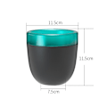 Miniatyrbillede 2 af 8: Automatisk selvvandende blomsterpotte dobbeltlagsdesign Planter til kontorhjemmehavearbejde