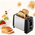 Miniatyrbilde 6 av 8: Svart 2 skiver ekstra bredt spor brødrister full automatisk sandwichmaskin multifunksjonell frokostmaskin EU 220V