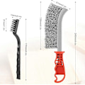 Miniatyrbilde 4 av 4: 6 Stk. stålbørste, metallhåndbørster nylon messing rustfritt stål 6 stålbørster (stål, messing og nylon) for rengjøring av sveiseslagg og riper, W