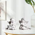 Pikkukuva 4 / 5: 2 x Enkelipatsas Figuriinit Veistos Kerubi Kokoelma Sisustus S 9,5 x 6 x 8,5cm-