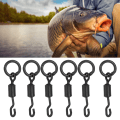 Miniatyrbild 5 av 8: 60st Universal Spinner Swivels Connector Enkelkrok Snabbbyte Karpfiskeredskap Tillbehör