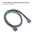 Miniatyrbillede 8 af 8: Adapterkabel Dataledning SFF-8643 til SFF8643 H0106 Server Indbygget Mini SAS HD36P Nylon flettet (1 meter)