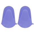 Pikkukuva 1 / 8: 2 kpl uuninapit Mini Silikoninen Paksuuntunut Anti Scalding Cooking Pinch Mitts Keittiöön Violetti