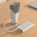 Miniatyrbillede 5 af 8: LED-læselampe ABS USB 90 graders foldbar 4000K 3-trins dæmpbar øjenbeskyttelse skrivebordslampe til soveværelse, arbejdsværelse, sovesal, kontor, grå