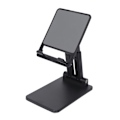 Miniatyrbilde 3 av 8: Mobiltelefonstativholder for skrivebord Sammenleggbare doble stenger for Iphone Nettbrett Smartphone for Live Streaming Opptak Svart
