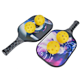 Miniatyrbillede 3 af 8: Professionel udendørs pickleball-ketsjer i kulfiber - bærbar - optimal boldkontrol