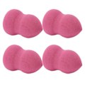 Pikkukuva 2 / 8: FOCALLURE 4kpl Wet Dry Dual Use Makeup Puff Soft Loose Powder Puff Set FA136 (viininpunainen)