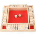 Pikkukuva 1 / 5: Shut The Box 4 Pelaajan Numeroläppälelu Opettavainen Taitopeli Lautapeli Toiminta- ja Refleksipeli Puinen Palapeli Lautapelit Nopapeli