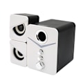 Miniatyrbild 6 av 8: D-221 Bluetooth-högtalare för datorer med djup bas, 2.1-kanals minihögtalare för stationära datorer, bröllopsfest, vit