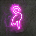 Miniatyrbilde 4 av 5: Flamingo Neonlys LED-skilt for soveromsdekorasjon, USB- og batteridrevet, perfekt bursdagsgave til jenterommet