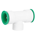Miniatyrbilde 7 av 8: PPR-plast 32 mm trykk-inn vannrør T-kobling rørdeler med 3/4 hunngjenger