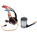 Miniatyrbild 6 av 8: Borstlös motor 3500KV Vattentät Snabb värmeavledning Överhettningsskydd RC-motor med 80A ESC för 1/8 1/10 RC