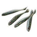 Miniatyrbilde 4 av 8: 4PCS AR48 75mm/3.2g T-hale myk PVC agn dobbelt farger Jigging Wobblers kunstig lokkegullgrønn svart