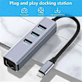 Pikkukuva 3 / 5: USB C - Ethernet -sovitin, RJ45 - USB C -yhteensopiva 3/Type-C Gigabit Ethernet LAN -verkkosovitin, yhteensopiva Pron kanssa