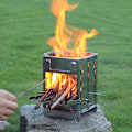 Pikkukuva 8 / 8: Integroitu taittuva polttopuukiuas Ulkoilmaretkeily BBQ-grilli Ruostumaton teräs Tulppapinnatyyppi