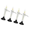 Miniatyrbild 2 av 8: Flimrande LED avsmalnande ljusstake varmt vitt ljus skymning till gryning sensor IP65 vattentät solcells drivna ljus utomhus för uteplats bord fönster dekor