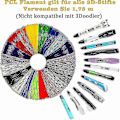 Miniatyrbillede 4 af 5: 20 Farver 3D Pen Filament (5 Meter Hver Farve) 1.75mm 3d_SZXM