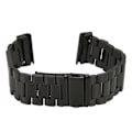 Miniatyrbillede 2 af 8: Rustfrit stål urrem Justerbar erstatningsurrem med 2 trykknapper 26 mm til Fenix ​​7X 6X 5X Black