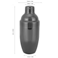 Miniatyrbillede 8 af 8: Moderne Cocktail Shaker i rustfrit stål, rysteværktøj, barudstyr, tilbehør, sort