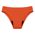Miniatyrbilde 2 av 5: Hurtigabsorberende 4-lags lekkasjesikker leopardbikini for jenter - Sømløse menstruasjonsundertøy l oransje