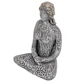 Miniatyrbilde 4 av 8: Yoga Pose Statue Syntetisk Harpiks Enkelt Rustikk Meditasjonsfigur for Hjemmedekorasjon Ornament Yoga Studios GaveGrå