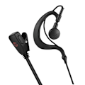 Miniatyrbillede 7 af 8: Sort enkelt K-hoved EAR-krog Øretelefon Walkie Talkie Two Way Radio Headset
