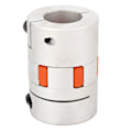 Miniatyrbillede 8 af 8: Blomme Shaft Kobling Servo Motor Kugleskrue Aluminiumlegering Fleksibel Kobling 24mm Indre Diameter D45L65