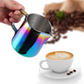 Miniatyrbilde 6 av 8: 350 ml rustfritt stål melkeskummerkanne Kaffe Kopp Latte Art Melkeskummerkanne Flerfarget