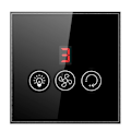 Miniatyrbillede 2 af 5: Tuya Smart Switch Controller EU Stik Loftventilator Lampe Kontakt Sort