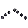 Miniatyrbilde 4 av 8: 7 stk elektroniske lysende terninger for festspill, polyhedral terningsett for brettspill, svart