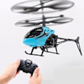 Miniatyrbild 6 av 8: RC Helikopter Fallresistent USB Uppladdningsbar Barn Pojkar Fjärrkontroll Helikopter Leksak för Inomhus Utomhus Blå