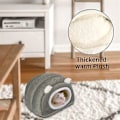 Miniatyrbilde 4 av 5: Vinterhus for hamster, grått kjæledyr, koselig og varm seng egnet for små dyr, marsvinnrede, pinnsvin, gerbil, rotte