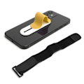 Miniatyrbilde 5 av 8: MOMOSTICK Mobiltelefon Stick Gel Pad Finger Rem Stroppholder Grep Stativ med Telefon Armbånd Gul