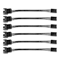 Miniatyrbild 2 av 5: 6st 4-pin PWM till 3-pin Standard Fläkt Adapterkabel Zekai