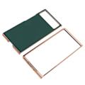 Miniatyrbild 8 av 8: Skyddande fodral för Xiaomi MIX Fold 2, reptåligt läder, galvaniserat mobilfodral, grönt
