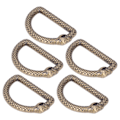 Miniatyrbillede 7 af 8: 5 stk. D-ringe i zinklegering - Stærke, holdbare, multifunktionelle og brede anvendelsesmuligheder - Metal D-ringe til taske, rygsæk, bælte - Bronze